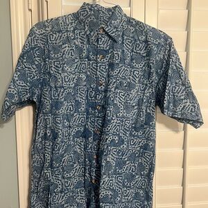 Navy Geometric Men's Casual Shirt (New without tags)